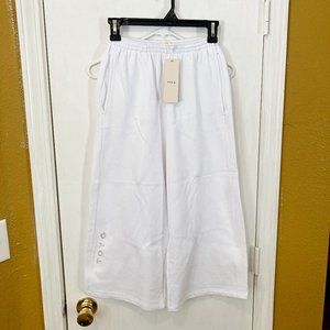 Toy G. women's S-M high waist wide leg pocket Italian cotton culottes sweatpants